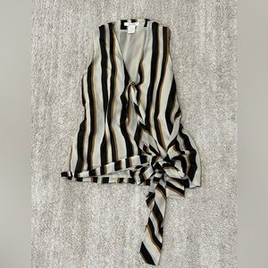 Striped blouse with bow